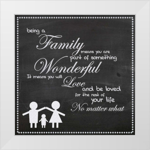Family Chalk White White Modern Wood Framed Art Print by Gibbons, Lauren