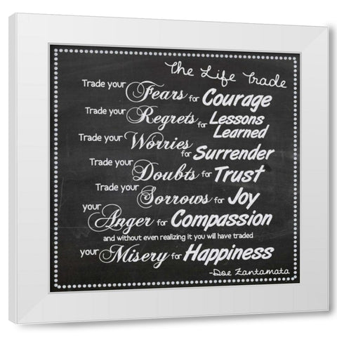 Life Trade White Boarder White Modern Wood Framed Art Print by Gibbons, Lauren