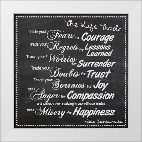 Life Trade White Boarder White Modern Wood Framed Art Print by Gibbons, Lauren