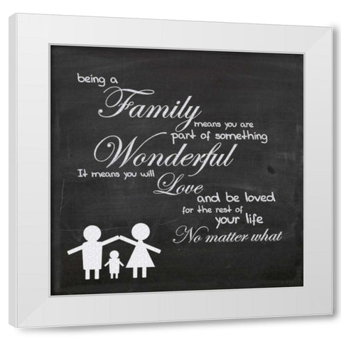 Family Chalk White NB White Modern Wood Framed Art Print by Gibbons, Lauren