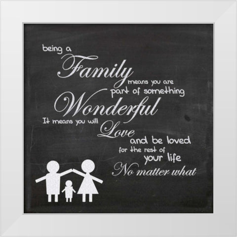 Family Chalk White NB White Modern Wood Framed Art Print by Gibbons, Lauren