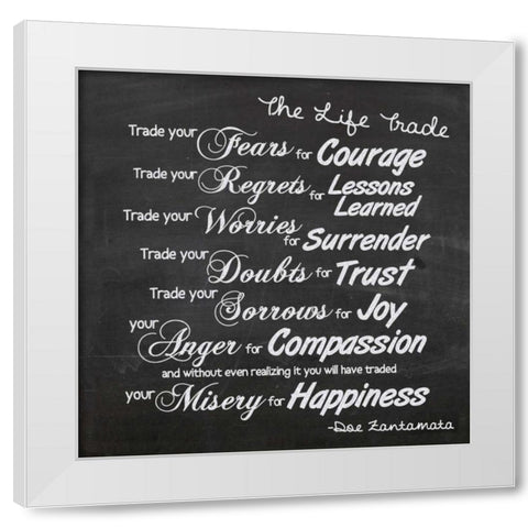 Life Trade White White Modern Wood Framed Art Print by Gibbons, Lauren