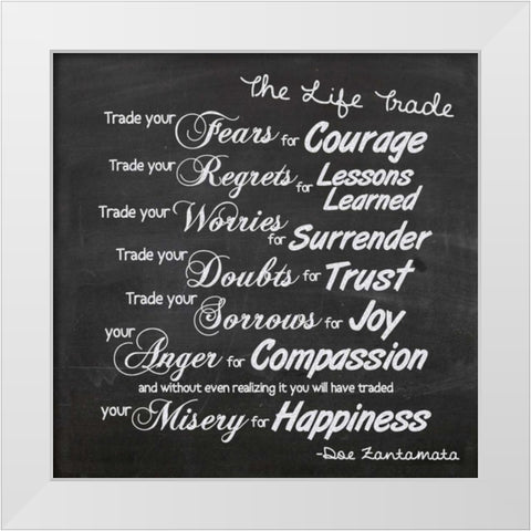 Life Trade White White Modern Wood Framed Art Print by Gibbons, Lauren