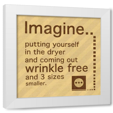 Imagine No Border White Modern Wood Framed Art Print by Gibbons, Lauren