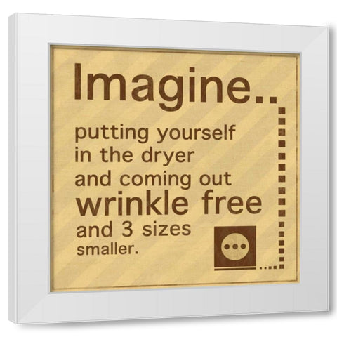 Imagine White Modern Wood Framed Art Print by Gibbons, Lauren