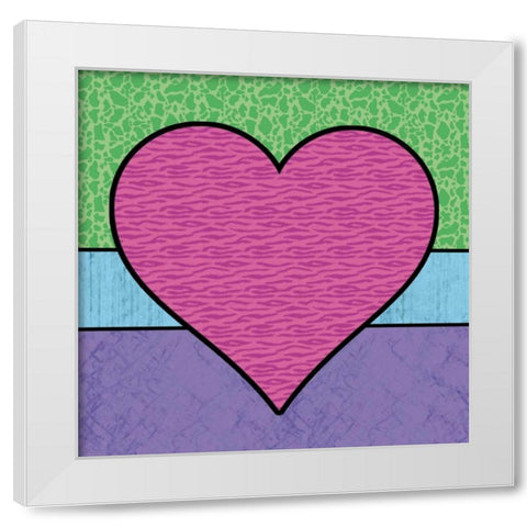 Highlighter Love White Modern Wood Framed Art Print by Gibbons, Lauren