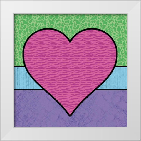 Highlighter Love White Modern Wood Framed Art Print by Gibbons, Lauren