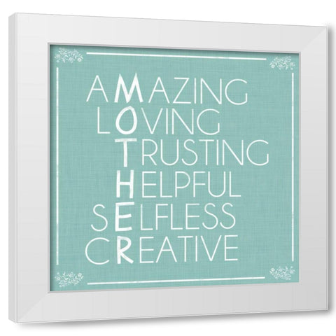 Mother Letters White Modern Wood Framed Art Print by Gibbons, Lauren