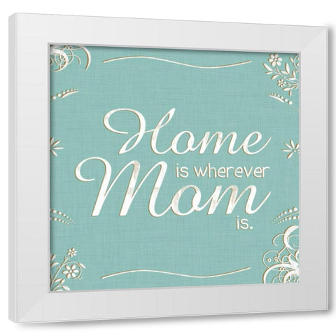 Home White Modern Wood Framed Art Print by Gibbons, Lauren