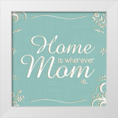 Home White Modern Wood Framed Art Print by Gibbons, Lauren