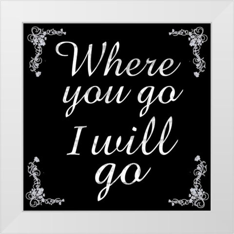 Where Go 5 White Modern Wood Framed Art Print by Gibbons, Lauren