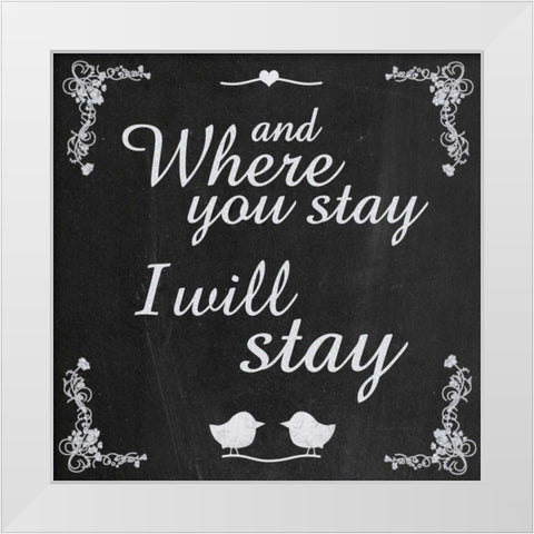 Where Stay 5 White Modern Wood Framed Art Print by Gibbons, Lauren