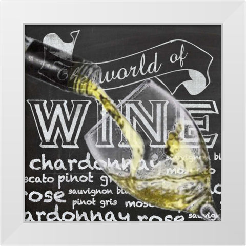 Wine Glass 2 White Modern Wood Framed Art Print by Gibbons, Lauren