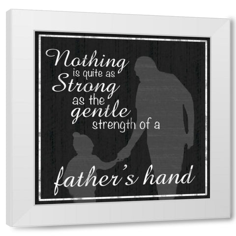 Father Hand White Modern Wood Framed Art Print by Gibbons, Lauren