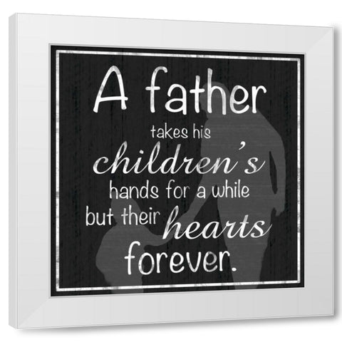 Father Heart 2 White Modern Wood Framed Art Print by Gibbons, Lauren