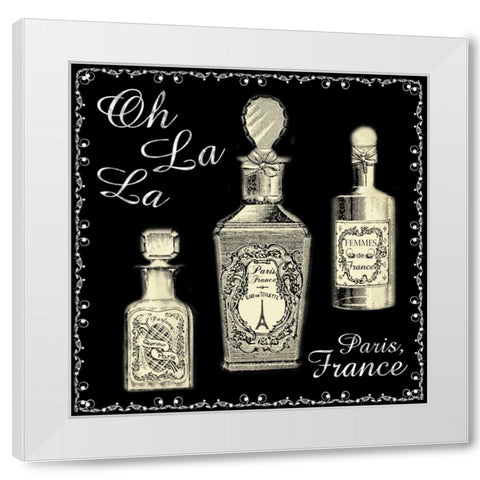 Perfume Noir 1 White Modern Wood Framed Art Print by Gibbons, Lauren
