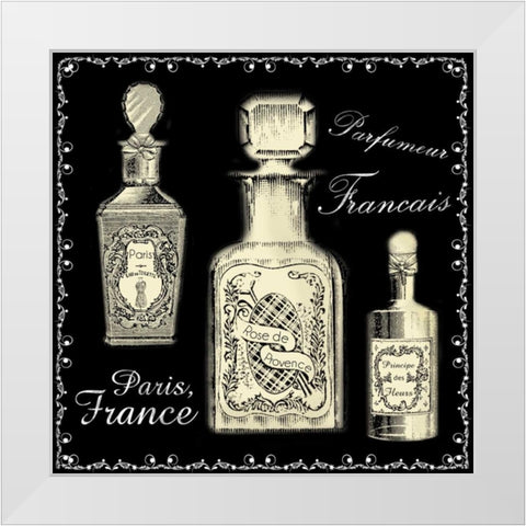 Perfume Noir 2 White Modern Wood Framed Art Print by Gibbons, Lauren