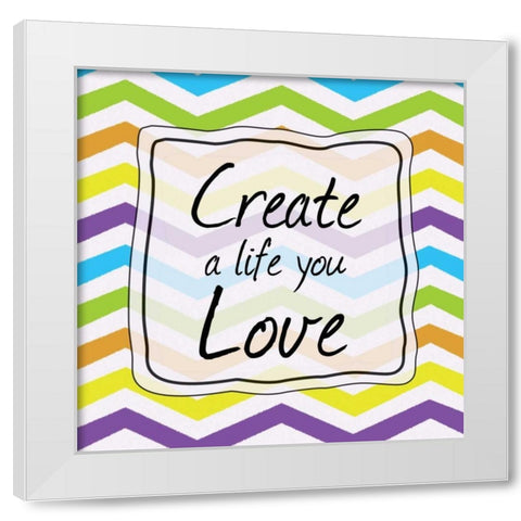 Create Colorful White Modern Wood Framed Art Print by Gibbons, Lauren