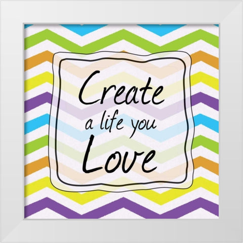 Create Colorful White Modern Wood Framed Art Print by Gibbons, Lauren
