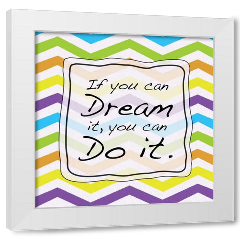 Dream Colorful White Modern Wood Framed Art Print by Gibbons, Lauren