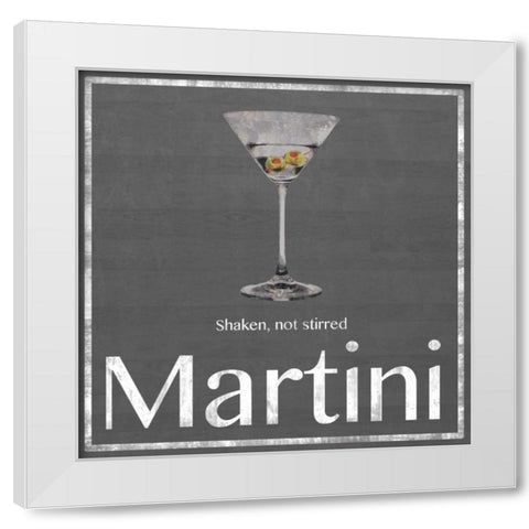 Martini White Modern Wood Framed Art Print by Gibbons, Lauren