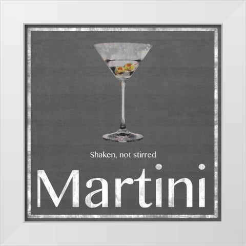 Martini White Modern Wood Framed Art Print by Gibbons, Lauren
