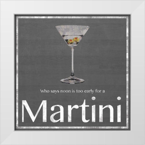 Martini 2 White Modern Wood Framed Art Print by Gibbons, Lauren
