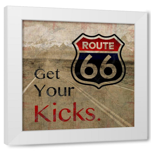 Get your Kicks White Modern Wood Framed Art Print by Gibbons, Lauren