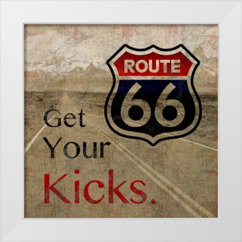 Get your Kicks White Modern Wood Framed Art Print by Gibbons, Lauren