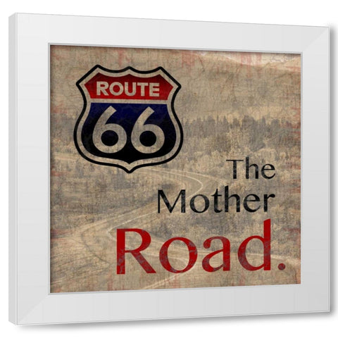 Mother Road White Modern Wood Framed Art Print by Gibbons, Lauren