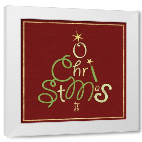 O Christmas White Modern Wood Framed Art Print by Gibbons, Lauren