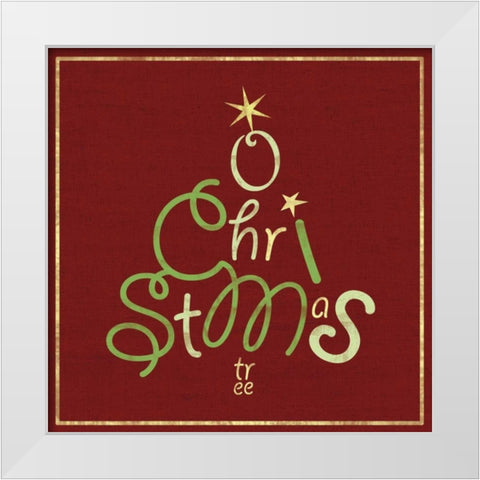 O Christmas White Modern Wood Framed Art Print by Gibbons, Lauren