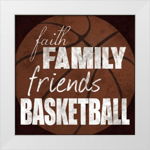 Basketball Friends White Modern Wood Framed Art Print by Gibbons, Lauren