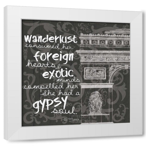 New Paris BW White Modern Wood Framed Art Print by Gibbons, Lauren