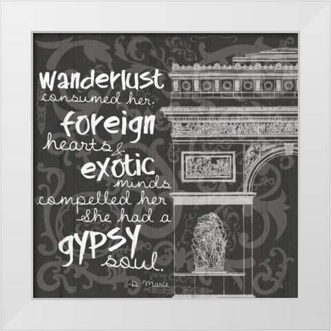 New Paris BW White Modern Wood Framed Art Print by Gibbons, Lauren