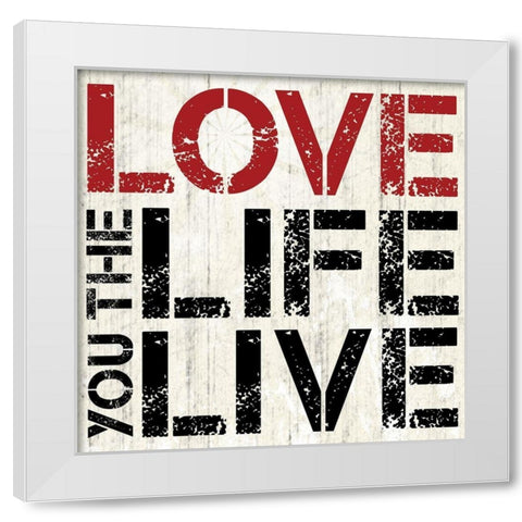 Love Live White Modern Wood Framed Art Print by Gibbons, Lauren