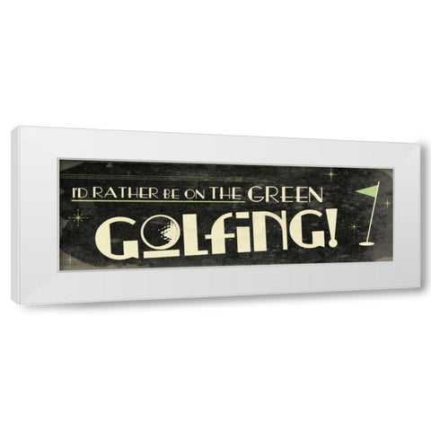 Golf White Modern Wood Framed Art Print by Grey, Jace