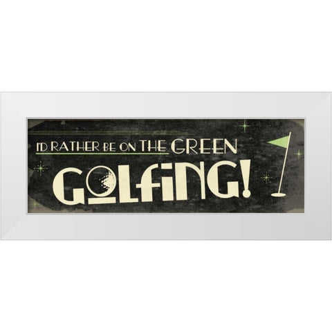 Golf White Modern Wood Framed Art Print by Grey, Jace