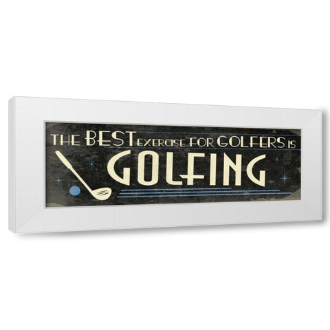 Golf2 White Modern Wood Framed Art Print by Grey, Jace