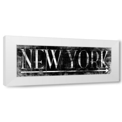 NEW YORK BLACK White Modern Wood Framed Art Print by Grey, Jace