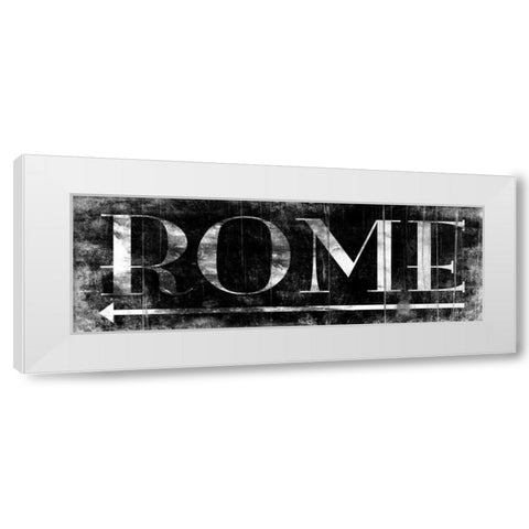 ROME BLACK White Modern Wood Framed Art Print by Grey, Jace