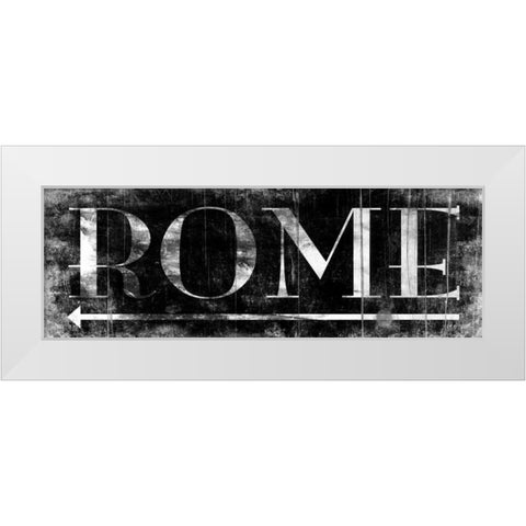ROME BLACK White Modern Wood Framed Art Print by Grey, Jace
