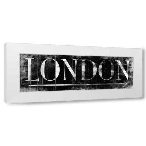 LONDON BLACK White Modern Wood Framed Art Print by Grey, Jace