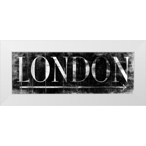 LONDON BLACK White Modern Wood Framed Art Print by Grey, Jace