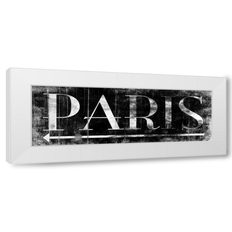 PARIS BLACK White Modern Wood Framed Art Print by Grey, Jace