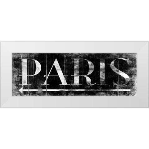 PARIS BLACK White Modern Wood Framed Art Print by Grey, Jace