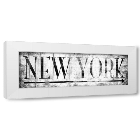 NEW YORK WHITE White Modern Wood Framed Art Print by Grey, Jace
