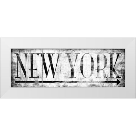 NEW YORK WHITE White Modern Wood Framed Art Print by Grey, Jace