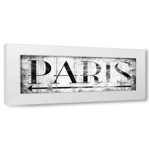 PARIS WHITE White Modern Wood Framed Art Print by Grey, Jace