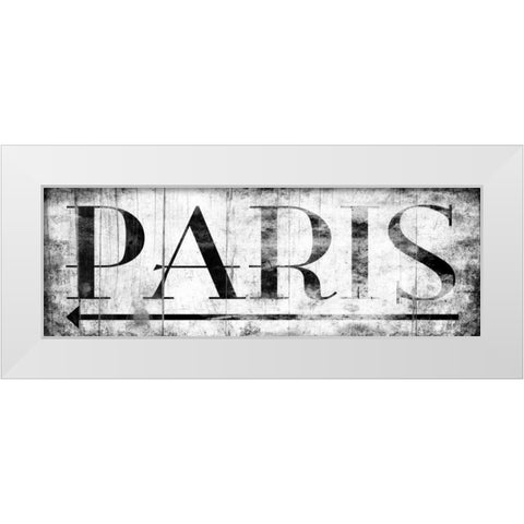 PARIS WHITE White Modern Wood Framed Art Print by Grey, Jace